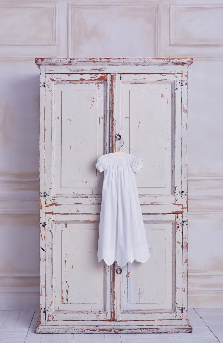 Kissy Kissy Caroline Christening Gown & Bonnet Set, Alternate, color, White