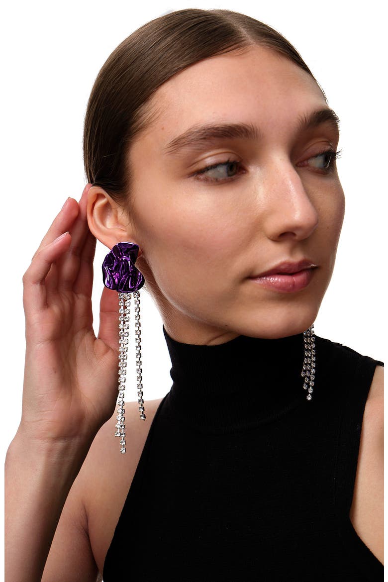Georgia Crystal Drop Earrings, Alternate, color, VIOLET