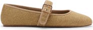 MANGO Buckle Woven Mary Jane Flat