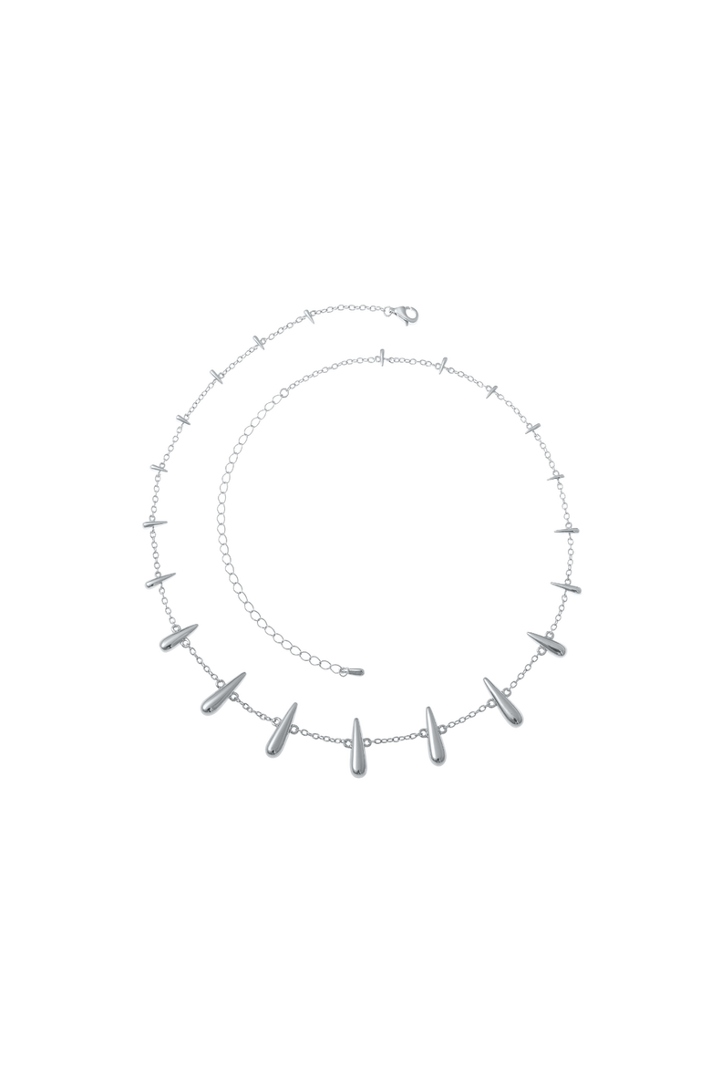 Shard Station Necklace, Main, color, Sterling Silver