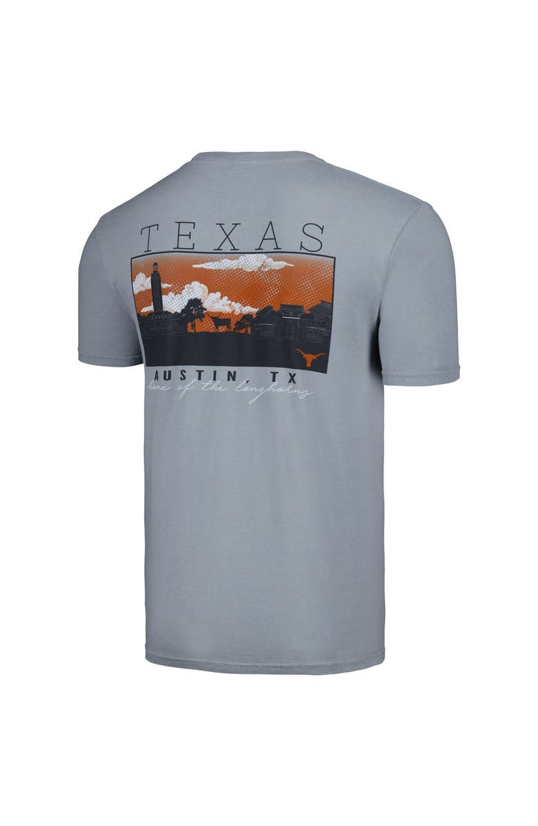 IMAGE ONE Men's Gray Texas Longhorns Campus Scene Comfort Colors T-Shirt, Alternate, color, Gray