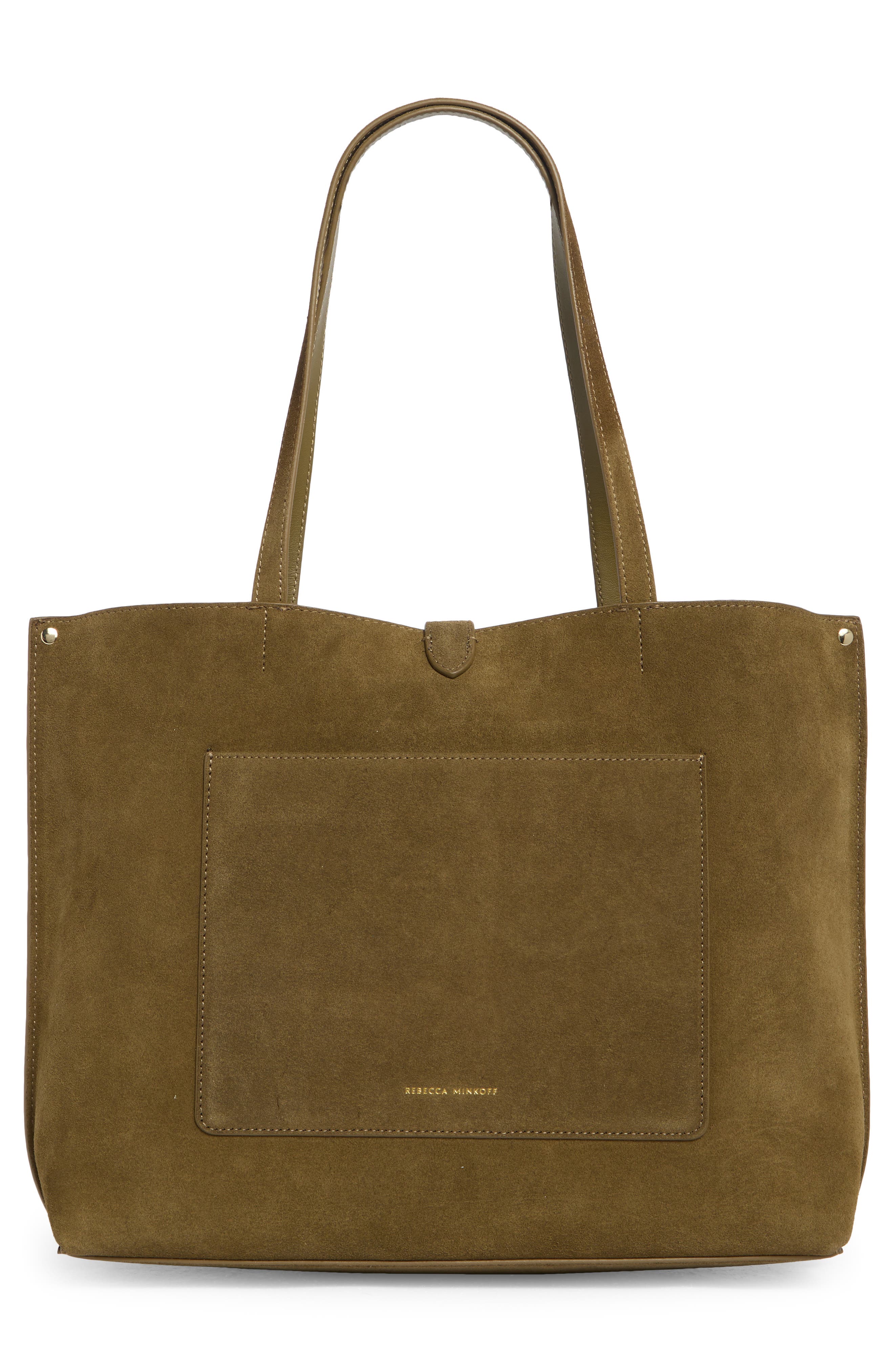 Rebecca Minkoff Megan Suede Tote, Alternate, color, Jungle