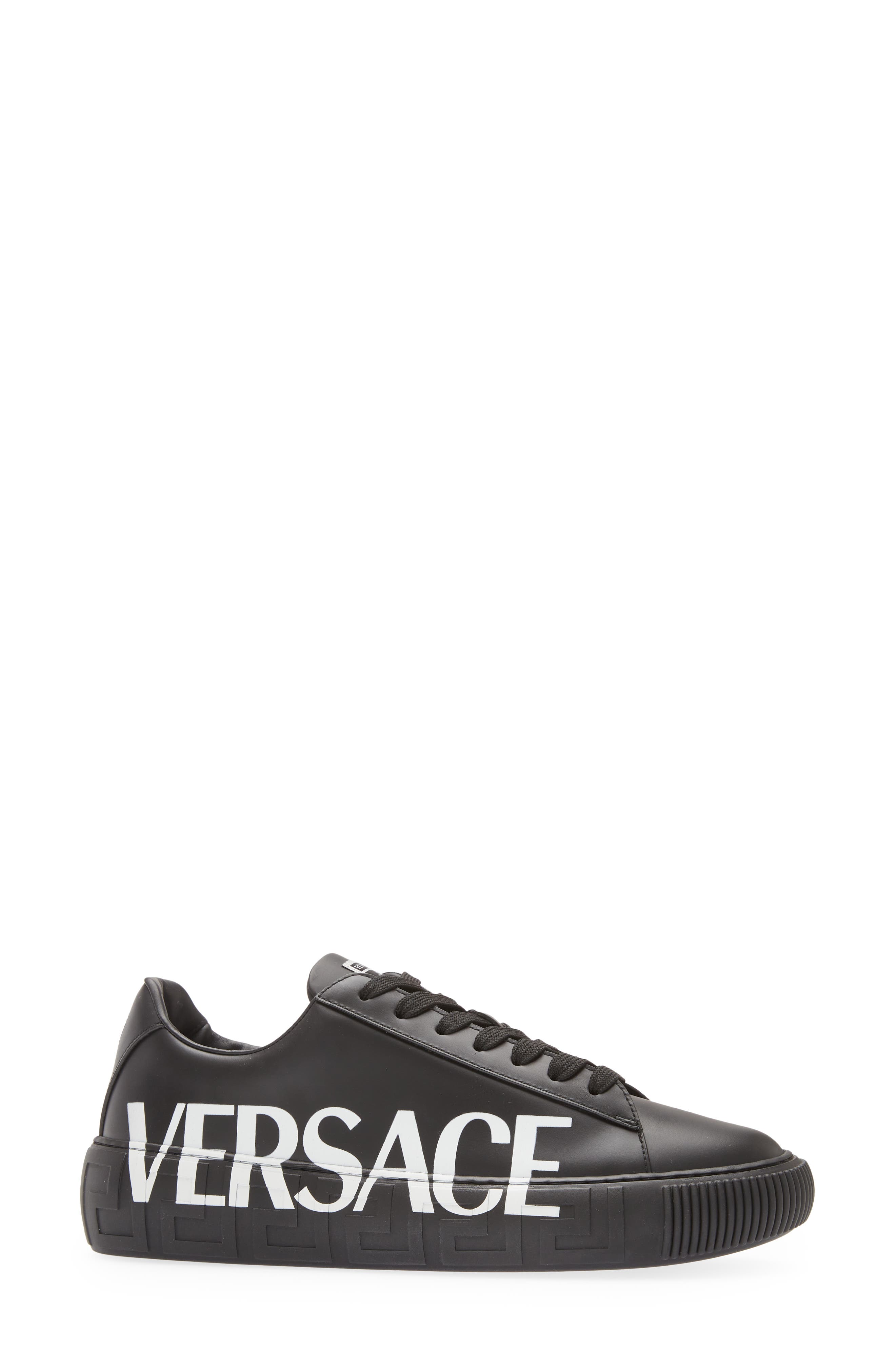 Versace Greca Logo Low Top Sneaker, Alternate, color, 