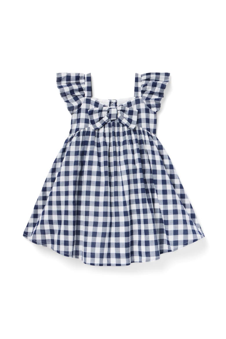 Gingham Bow Dress, Main, color, Blue