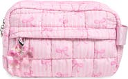 OMG Accessories Kids' Bow Quilted Cosmetic Pouch with Charm