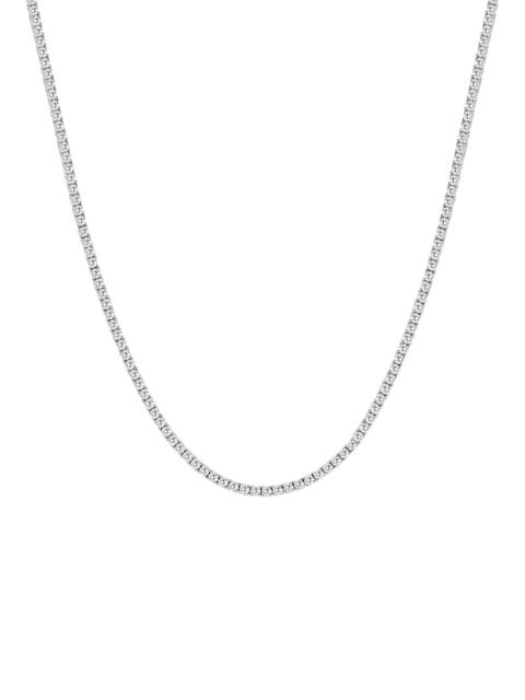 8Ct TW Diamond Tennis Necklace 4-Prong 14k Gold 16" Lab Grown