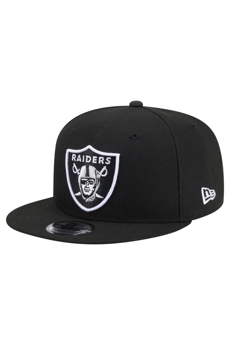 Men's New Era  Black Las Vegas Raiders 9FIFTY Snapback Hat, Main, color, Black