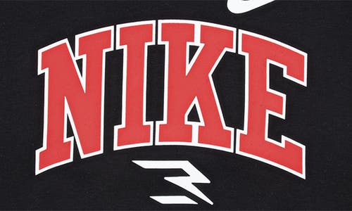 3 Brand Kids' Varsity Logo Graphic Hoodie In Black