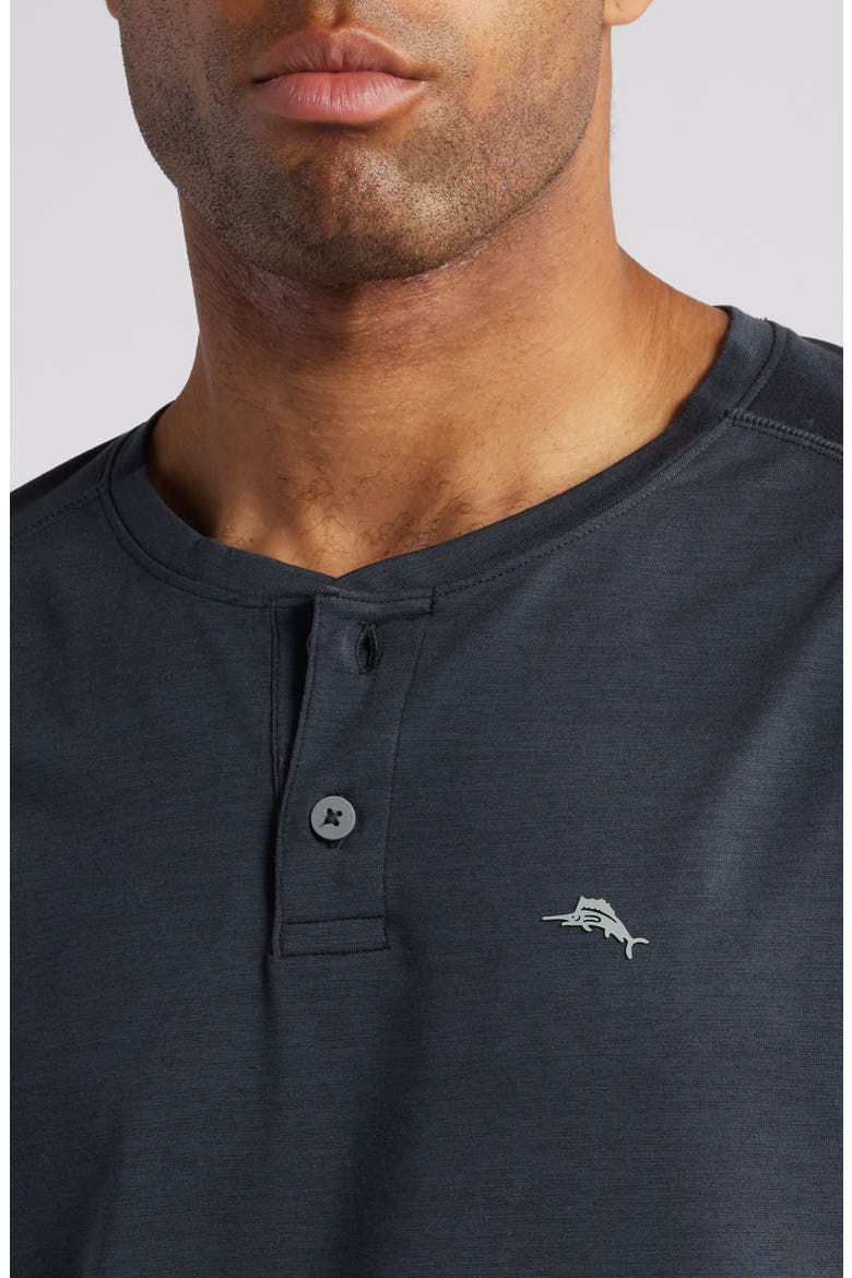 Sandrunner IslandZone® Long Sleeve Jersey Henley, Alternate, color, COAL