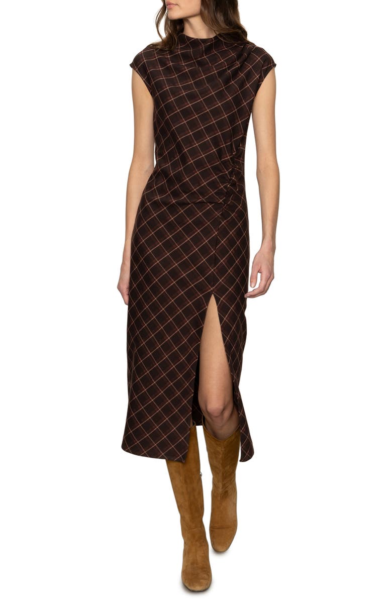 Sanctuary Autumn's Best Plaid Midi Dress, Alternate, color,