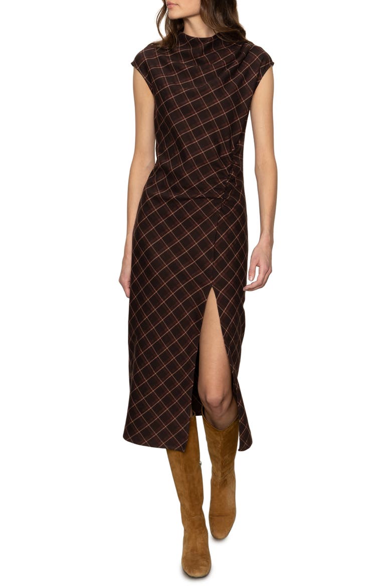 brown plaid fall dress Cinnamon Plaid Dress Brown | Size XL