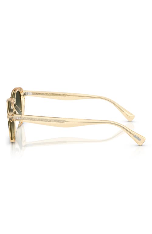 Oliver Peoples Eyles Round-frame Sunglasses In Yellow Beige/g-15 Gradient