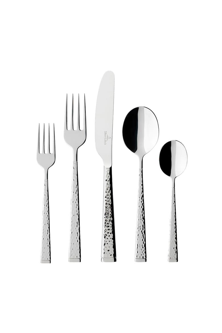 Blacksmith 60-Piece Flatware Set in Gift Box, Alternate, color, silver/platinum