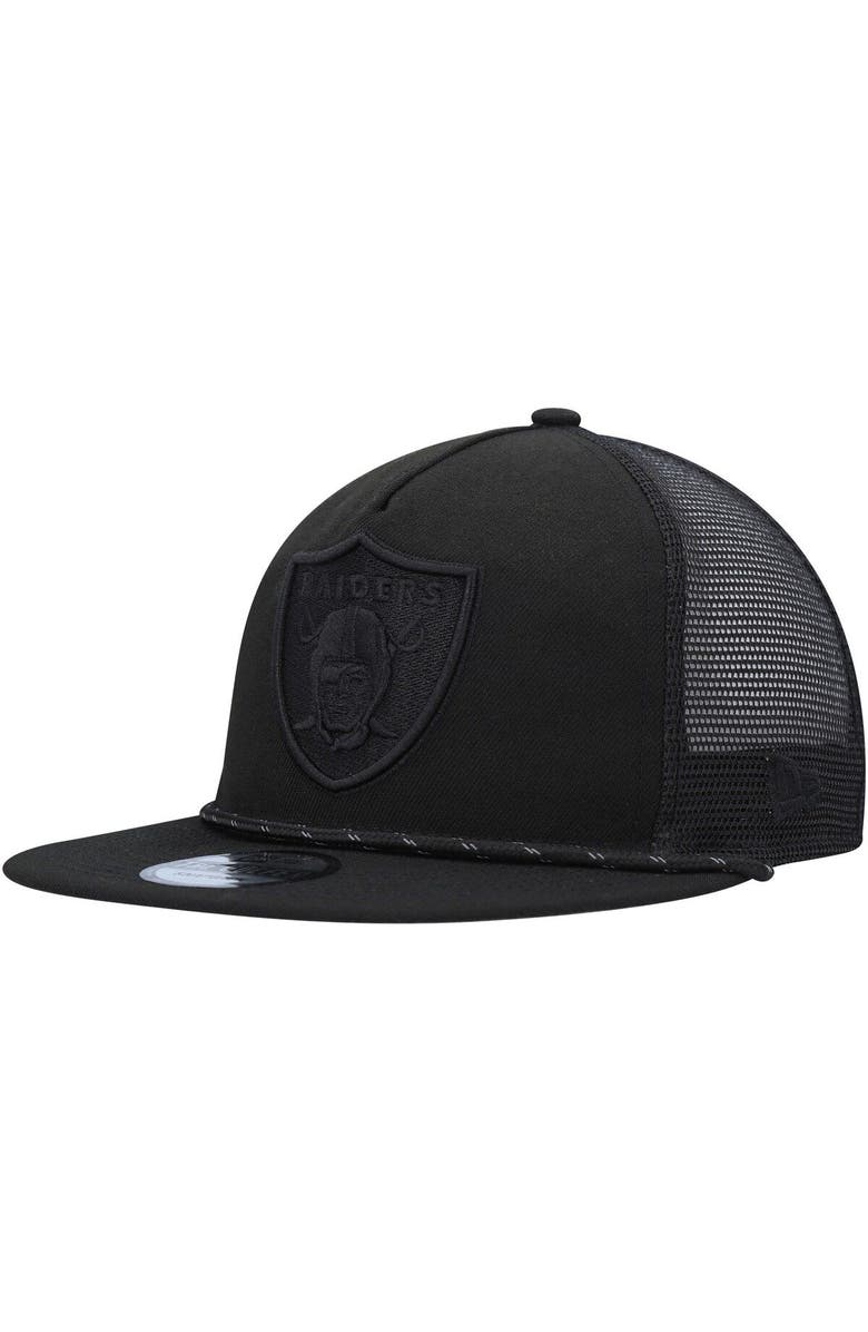 New Era Men's New Era Black Las Vegas Raiders Illumination Golfer Snapback Trucker Hat, Main, color, Black