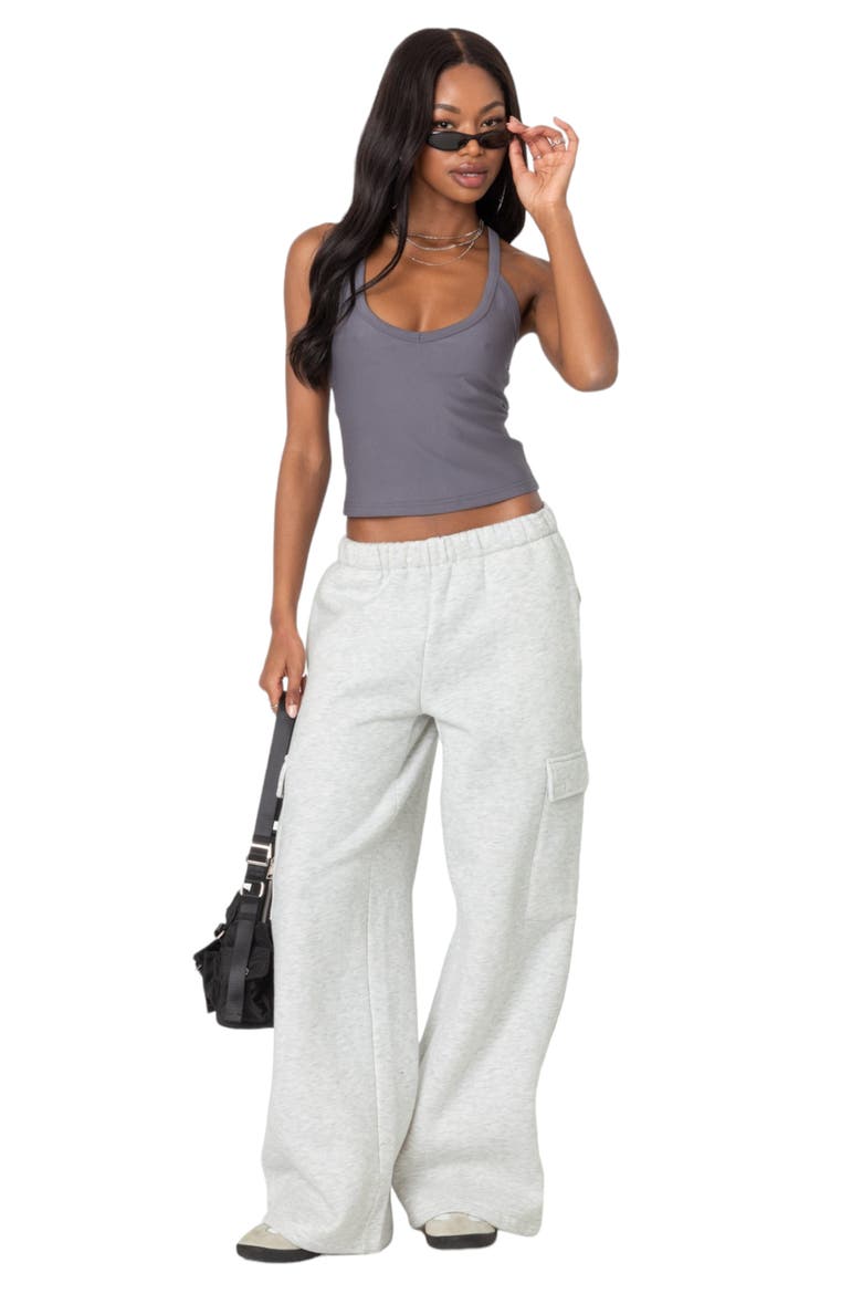 Racerback Stretch Tank, Alternate, color, GRAY