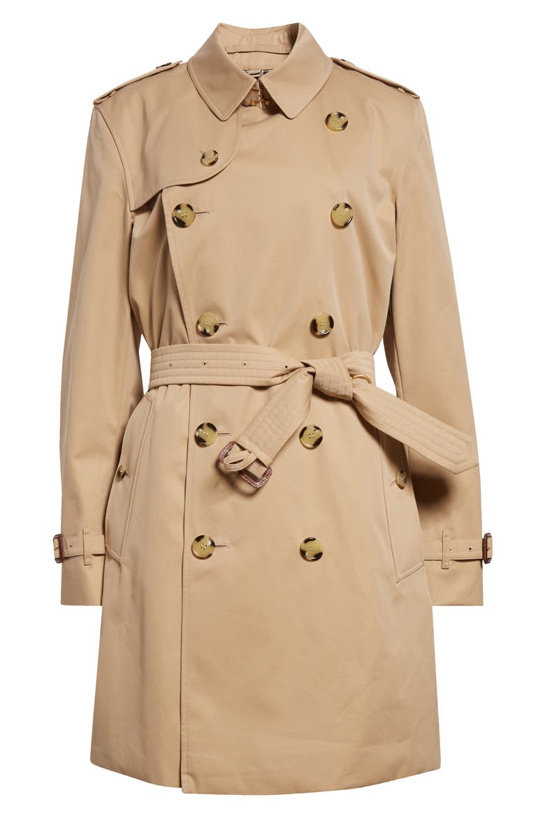 Kensington Mid Length Heritage Trench Coat, Alternate, color, HONEY