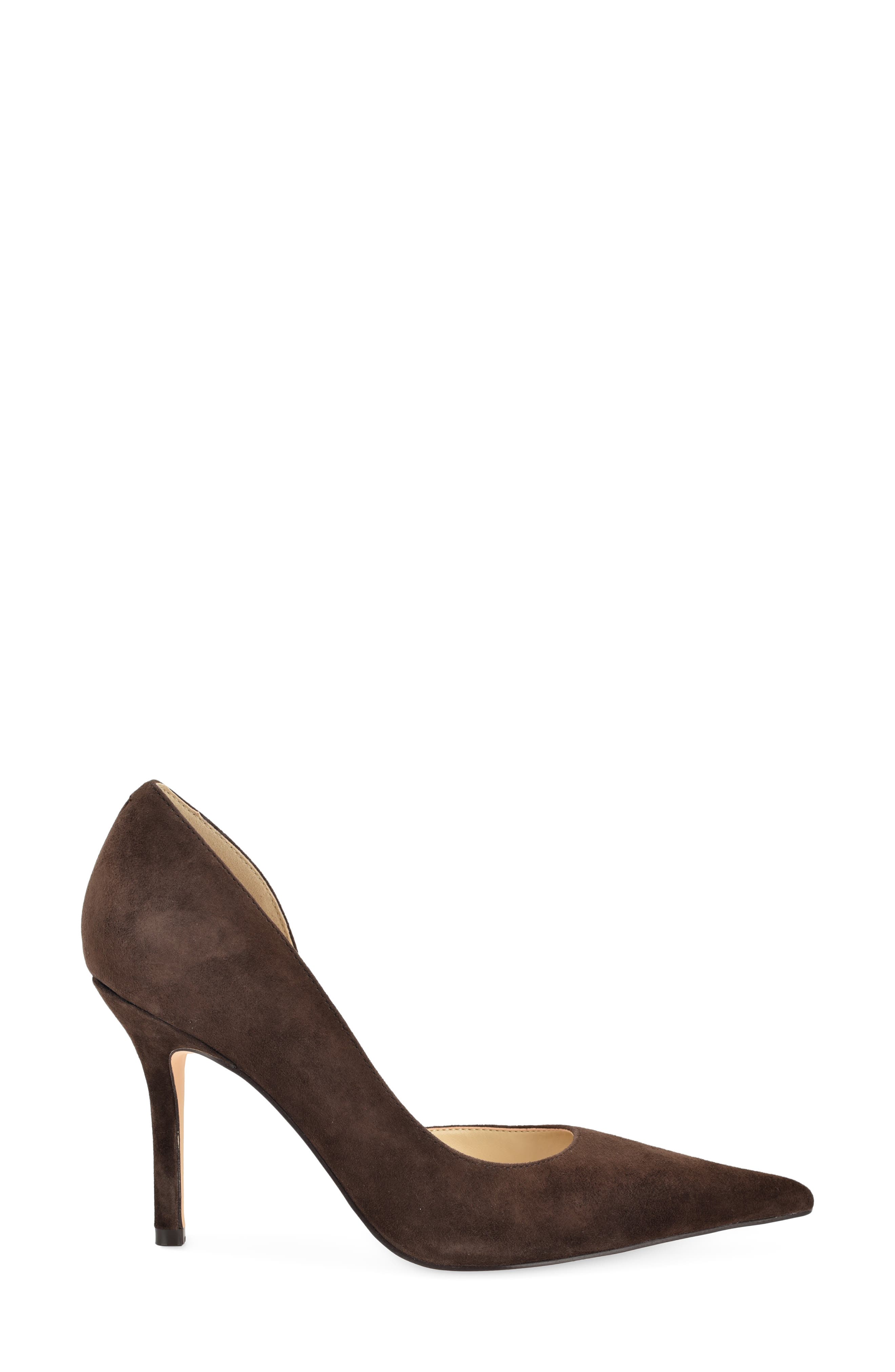 Grezza Pointed Toe Half d'Orsay Pump, Alternate, color, DBR01