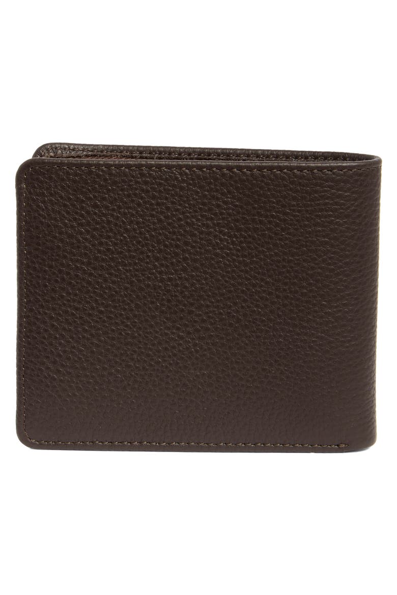 Como Pebbled Leather Slim Bifold Wallet, Alternate, color, BROWN/ TAN