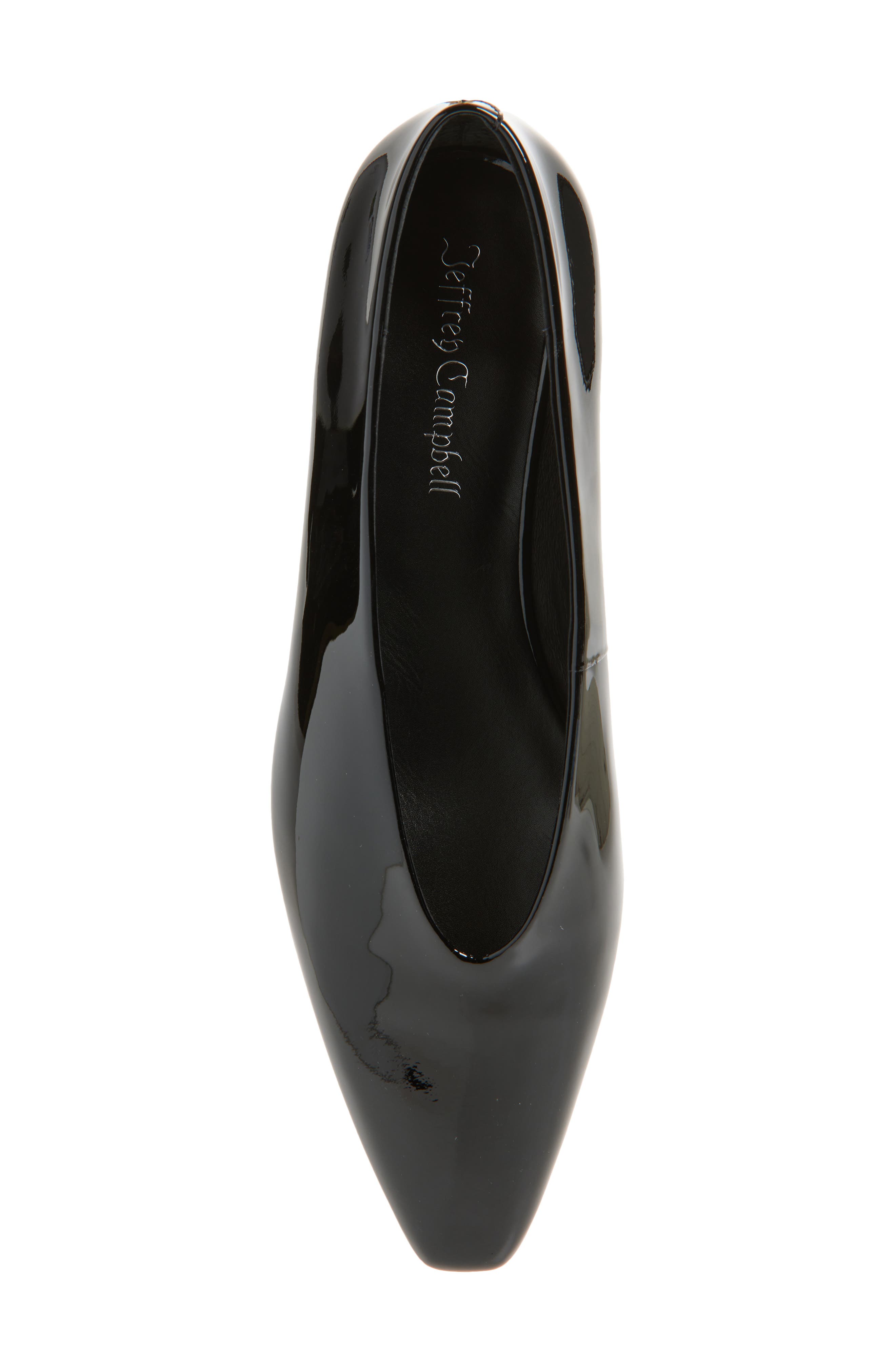Jeffrey Campbell Hinted Pointed Toe Flat, Alternate, color, Black Patent