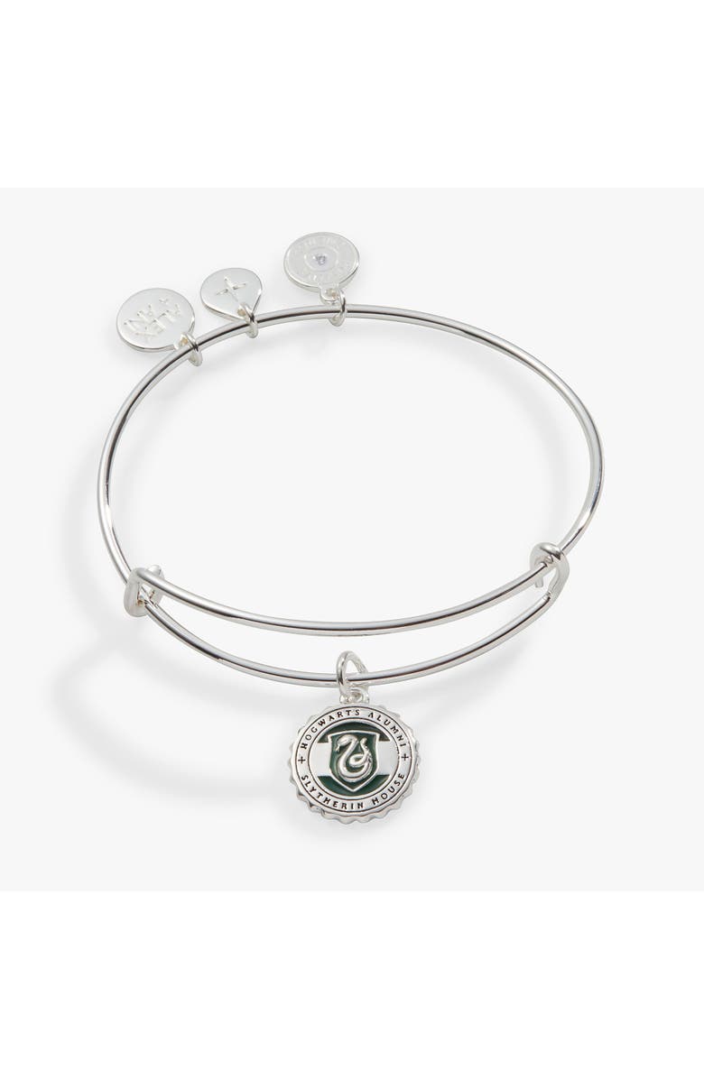 Alex and Ani Harry Potter<sup>™</sup> Slytherin House Charm Bangle Bracelet, Main, color, Silver