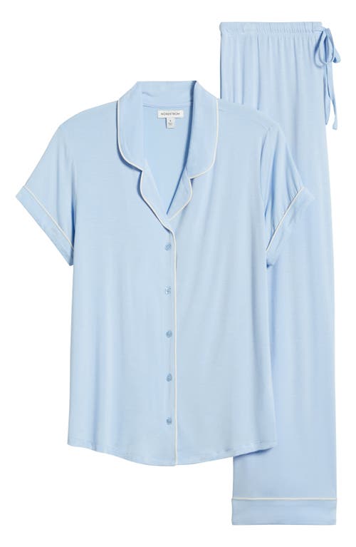 Nordstrom Moonlight Eco Crop Pajamas In Blue Windsurfer