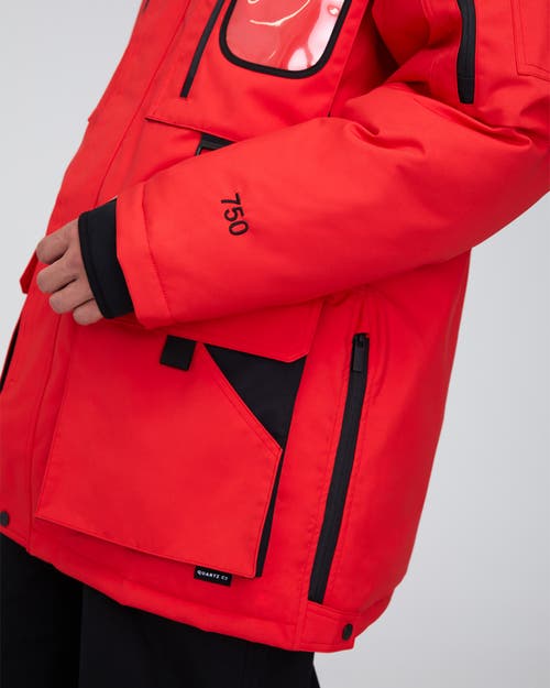 Quartz Co. Vostok 3.0 | Hooded Down Expedition Jacket In Fiery Red