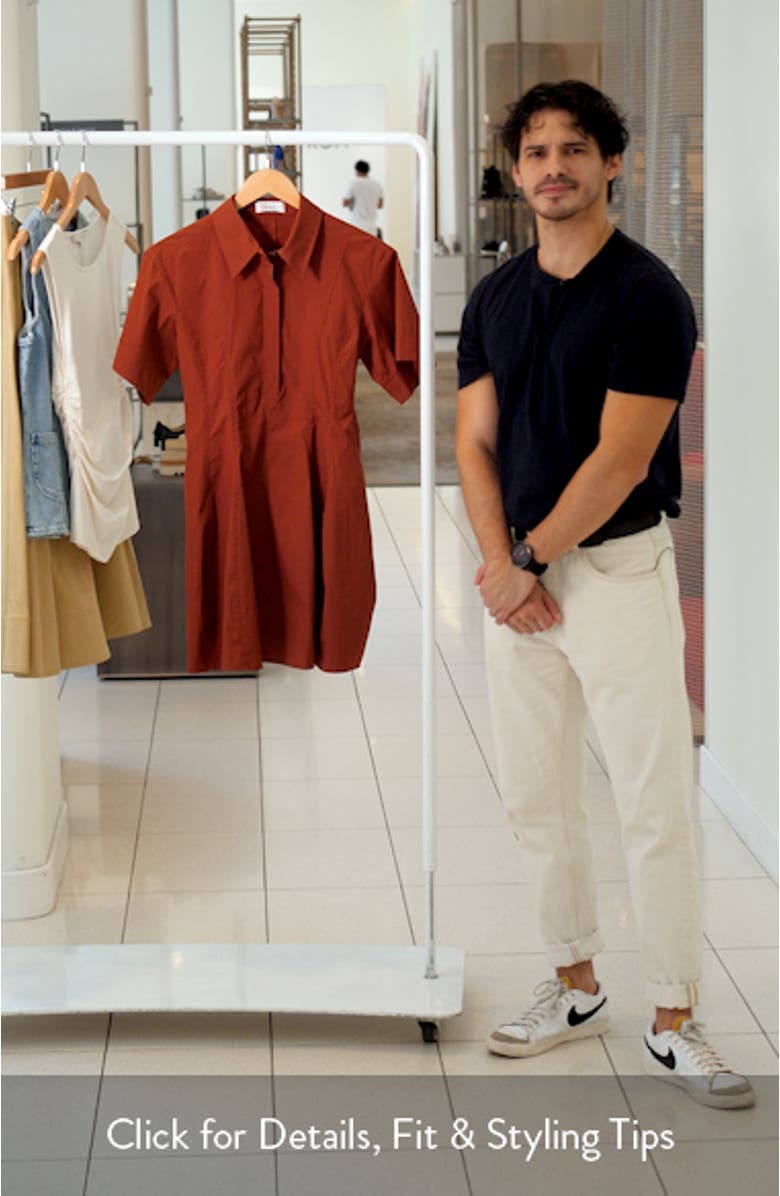 Dell Stretch Cotton Mini Shirtdress, sales video thumbnail