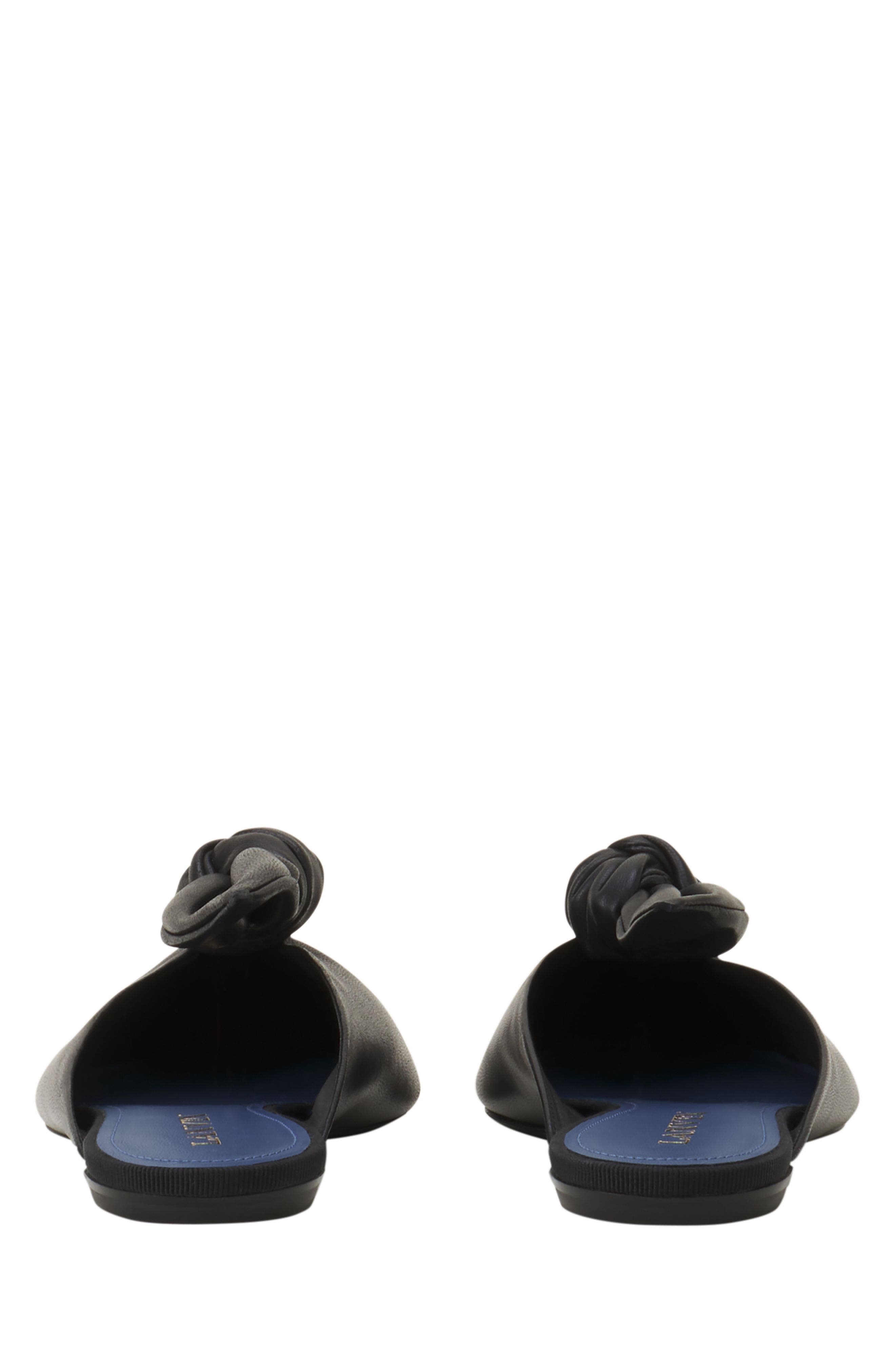 Lanvin Midnight Step Leather Bow Mule, Alternate, color, Black