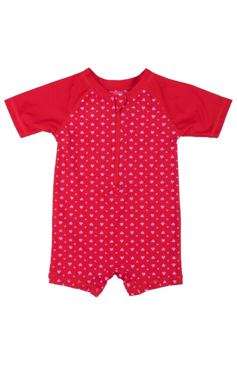 Baby One-Piece Rashguard, UPF 50+ Sun Protection Swimwear