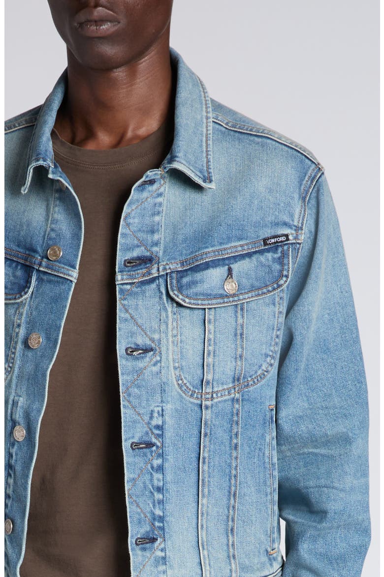 Selvedge Icon Denim Jacket, Alternate, color, WASHED INDIGO