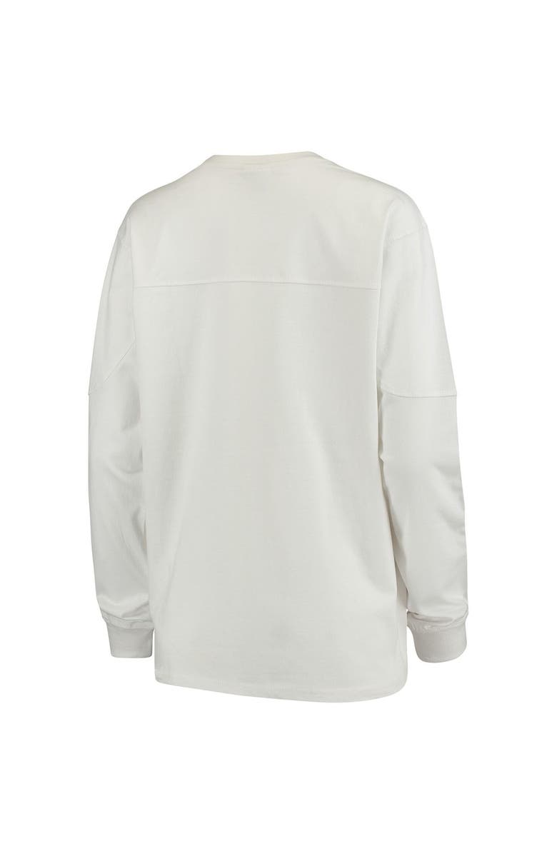 PRESSBOX Women's White Wisconsin Badgers Edith Long Sleeve T-Shirt, Alternate, color, White