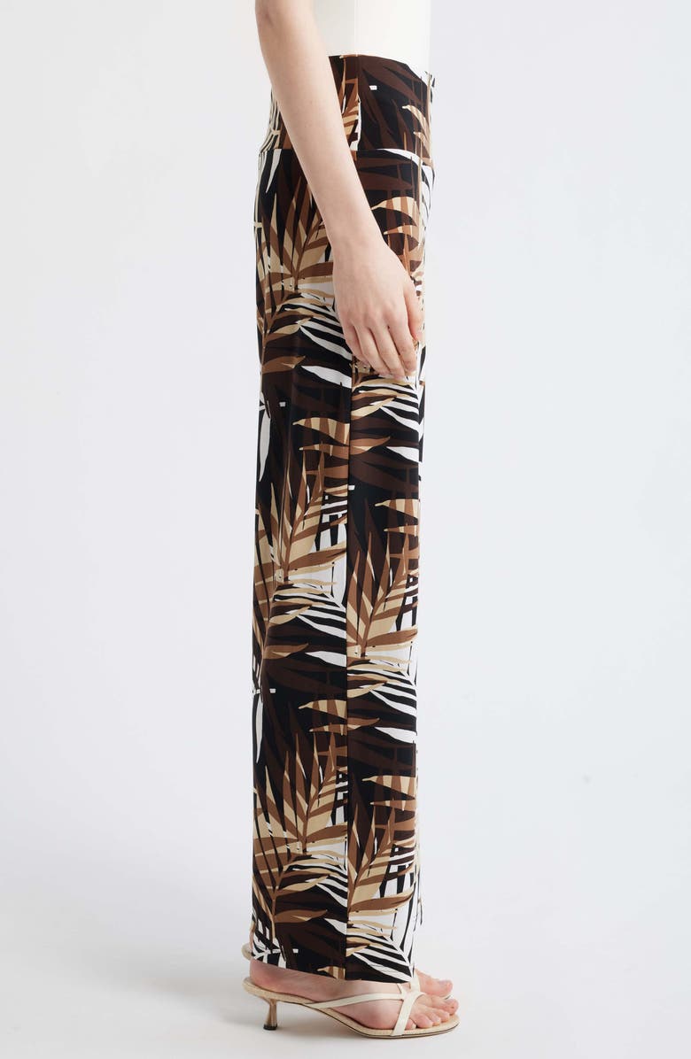 Anne Klein High Waist Print Pull-On Wide Leg Pants, Alternate, color, Anne Black Multi