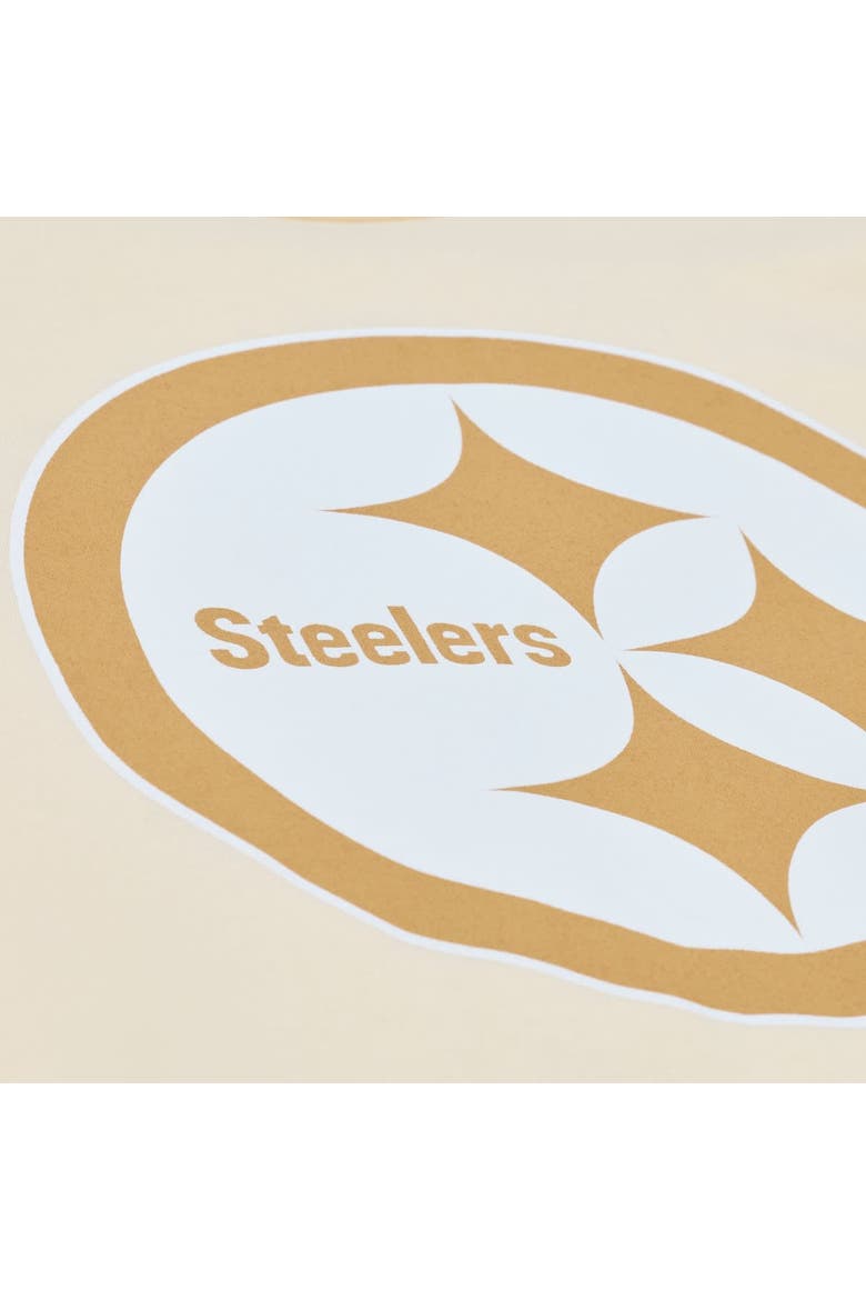 Men's Mitchell & Ness Troy Polamalu Cream Pittsburgh Steelers Sandman Name & Number T-Shirt, Alternate, color, Cream