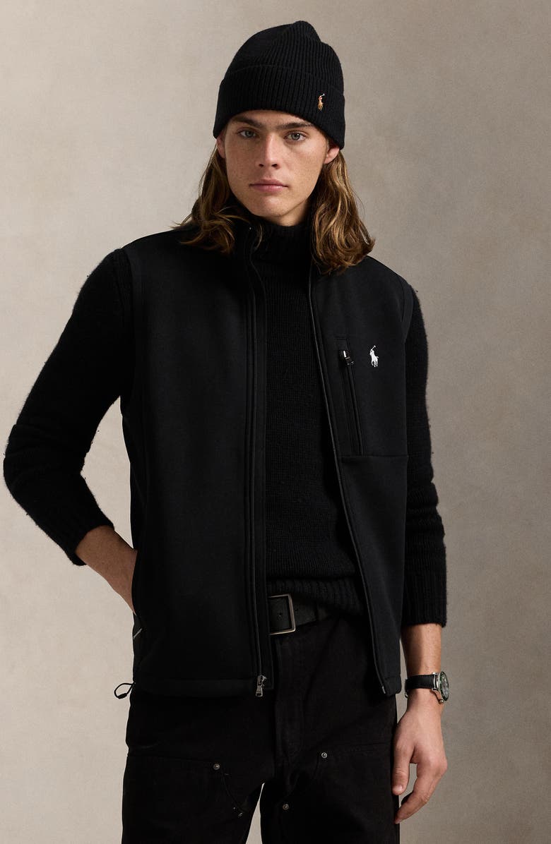 Polo Ralph Lauren Double Knit Zippered Vest, Alternate, color, Polo Black