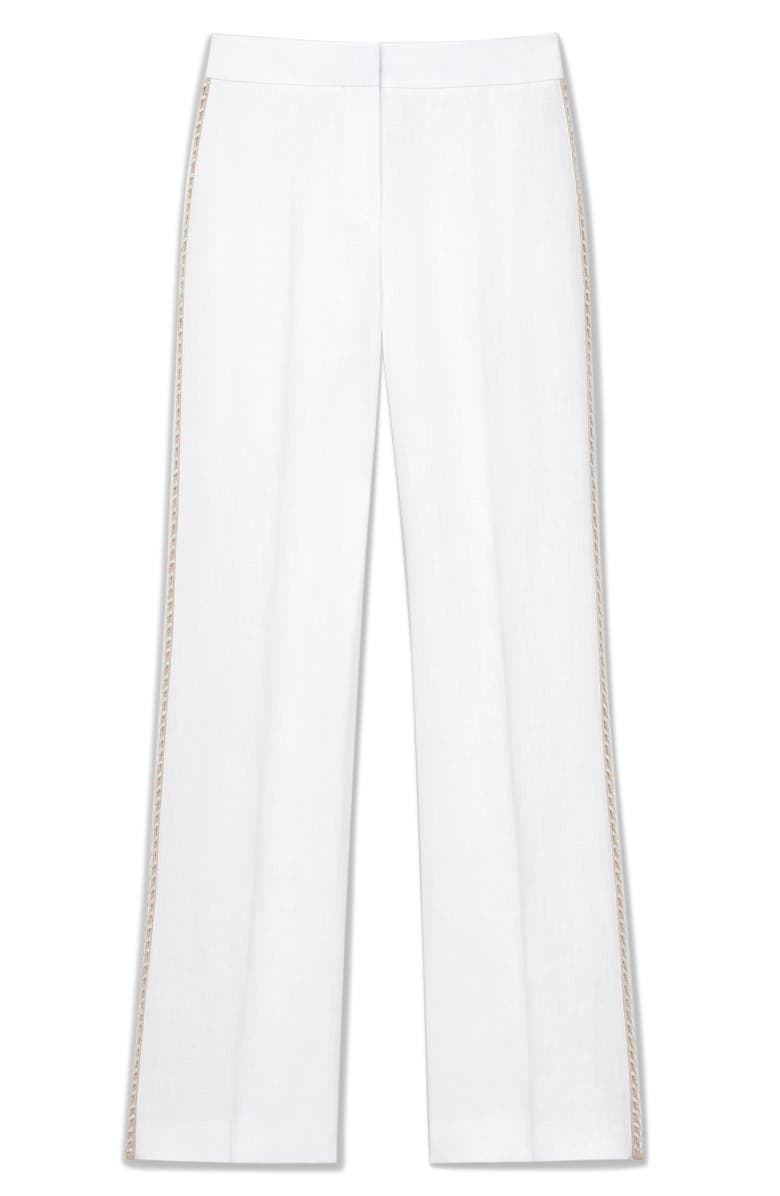 Lafayette 148 New York Sullivan Crochet Outseam Linen Pants, Alternate, color,