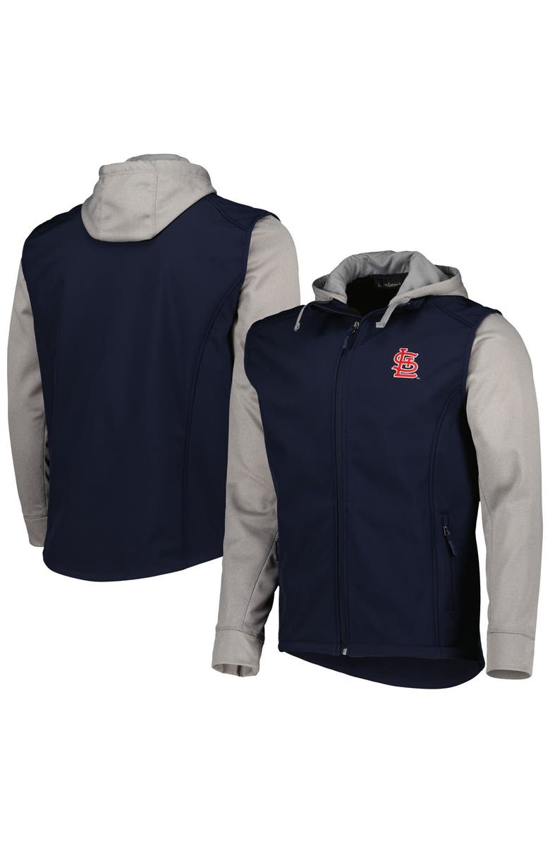 DUNBROOKE Men's Dunbrooke Navy/Heather Gray St. Louis Cardinals Alpha Full-Zip Jacket, Main, color, Navy