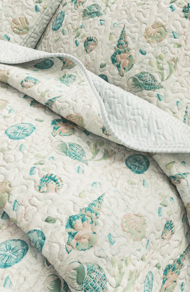 Woven & Weft Coastal Seashell Quilt & Sham Set, Alternate, color, Shells