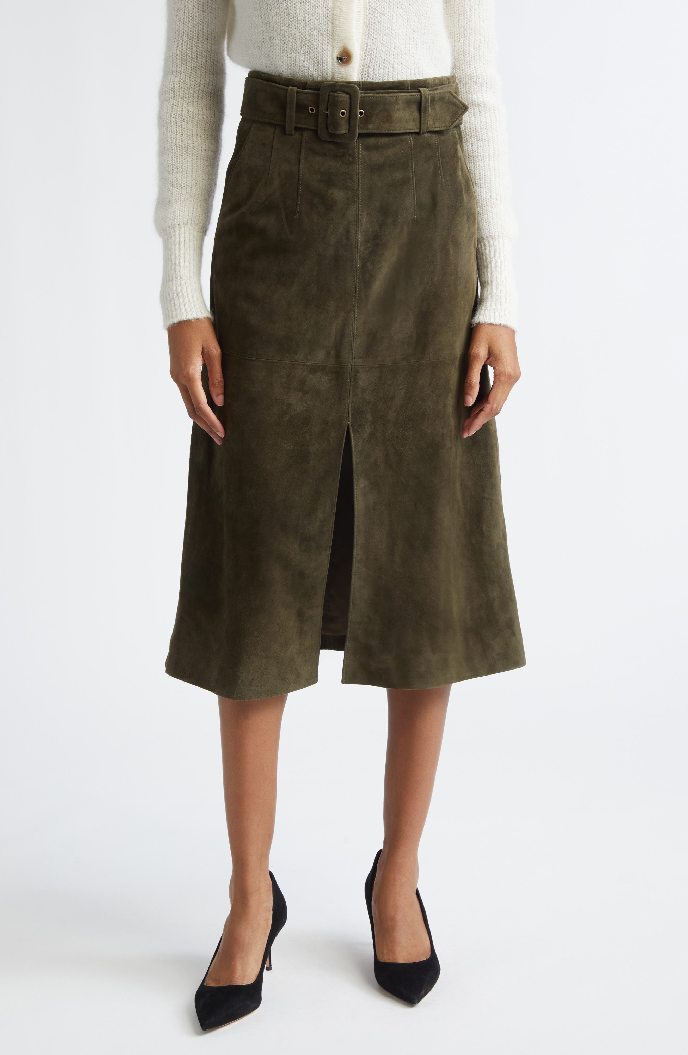 Alexie Suede Skirt - image 3