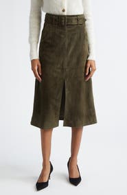 Veronica Beard Alexie Suede Skirt