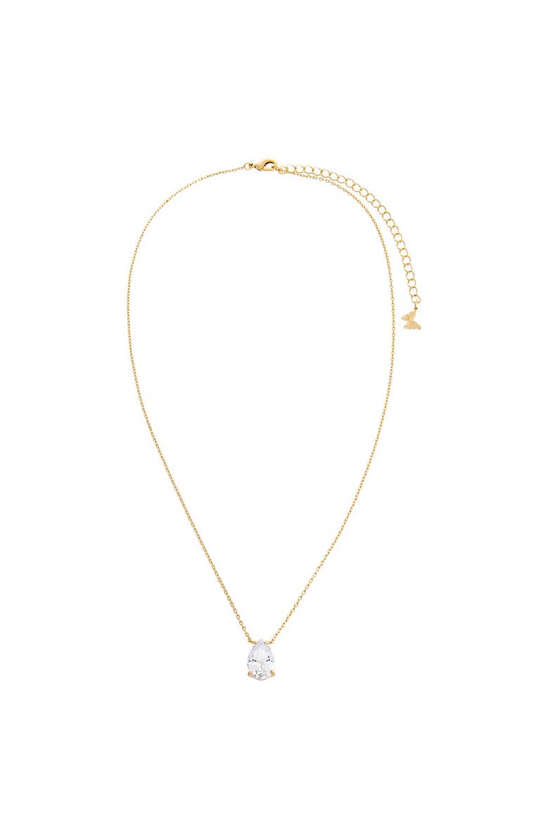 BY ADINA EDEN CZ Pear Shape Pendant Necklace, Alternate, color, Gold - 12 Mm