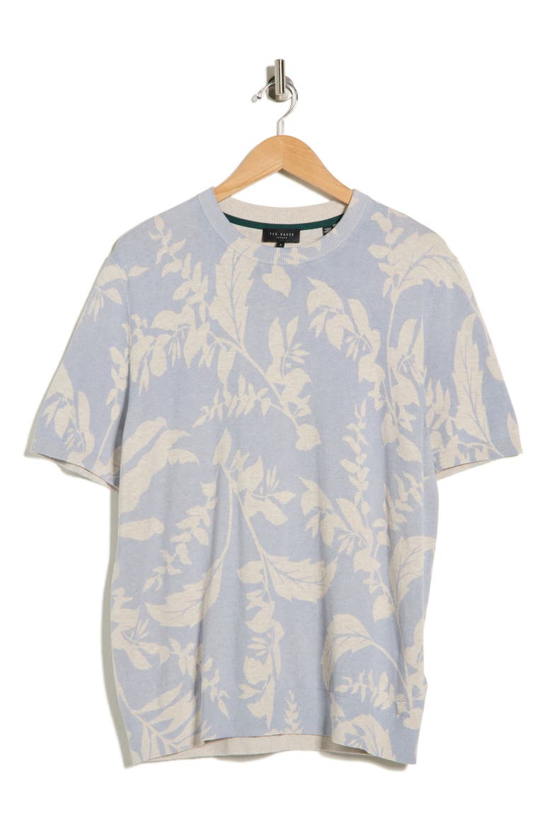 Dennio Short Sleeve Knit T-Shirt, Main, color, LIGHT BLUE/ PASTEL