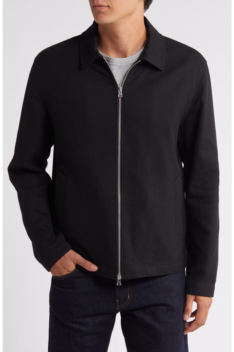 Zip-Up Jacket, Alternate, color, BLACK/ HEATHER CHARCOAL