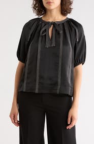 DKNY Contrast Stitch Top