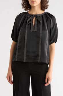 DKNY Contrast Stitch Top