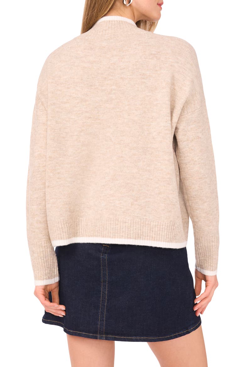 Mock Neck Sweater, Alternate, color, OATMEAL