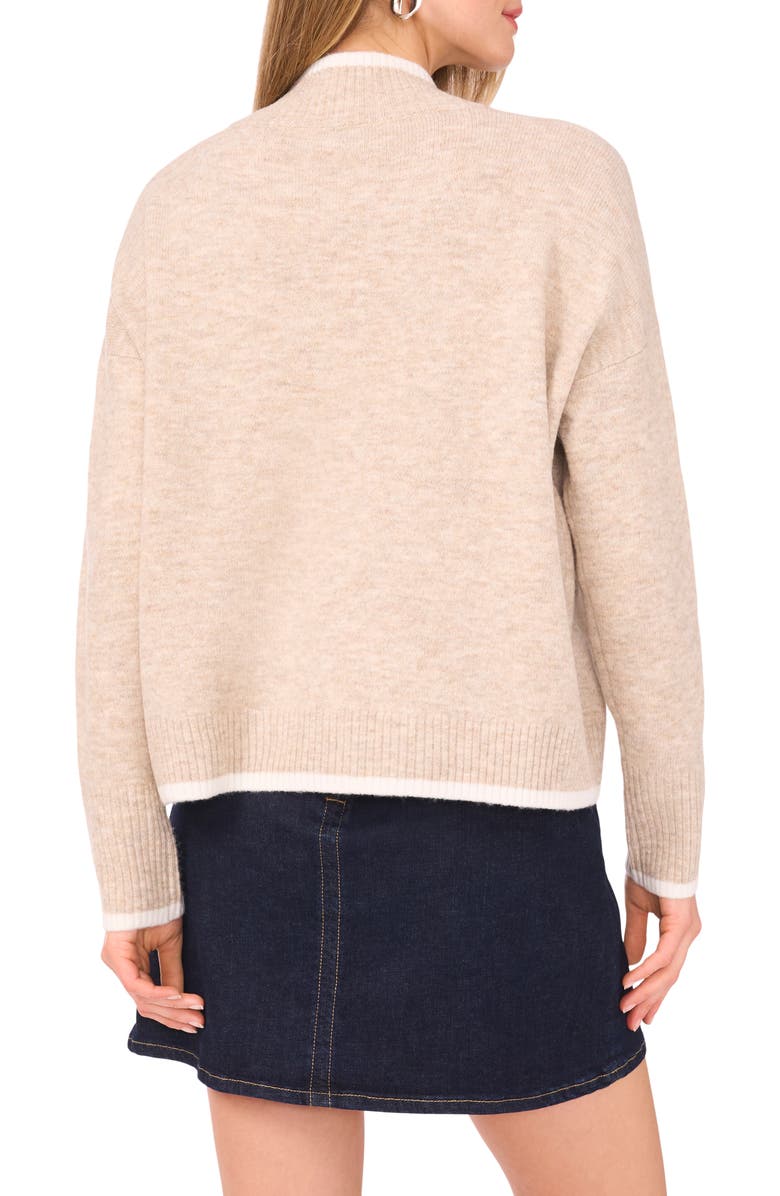 Vince Camuto Mock Neck Sweater, Alternate, color, Oatmeal