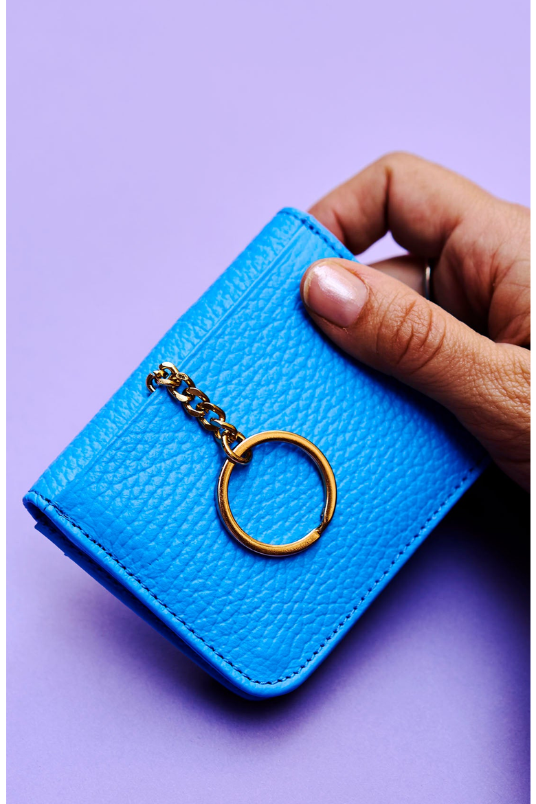 Ascot Flapover Card Case, Alternate, color, Azure