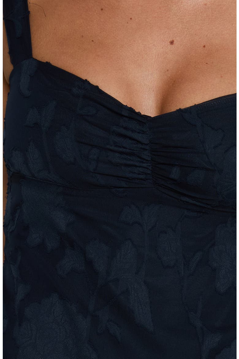 Mcbeath Floral Jacquard Minidress, Alternate, color, NAVY BURNOUT