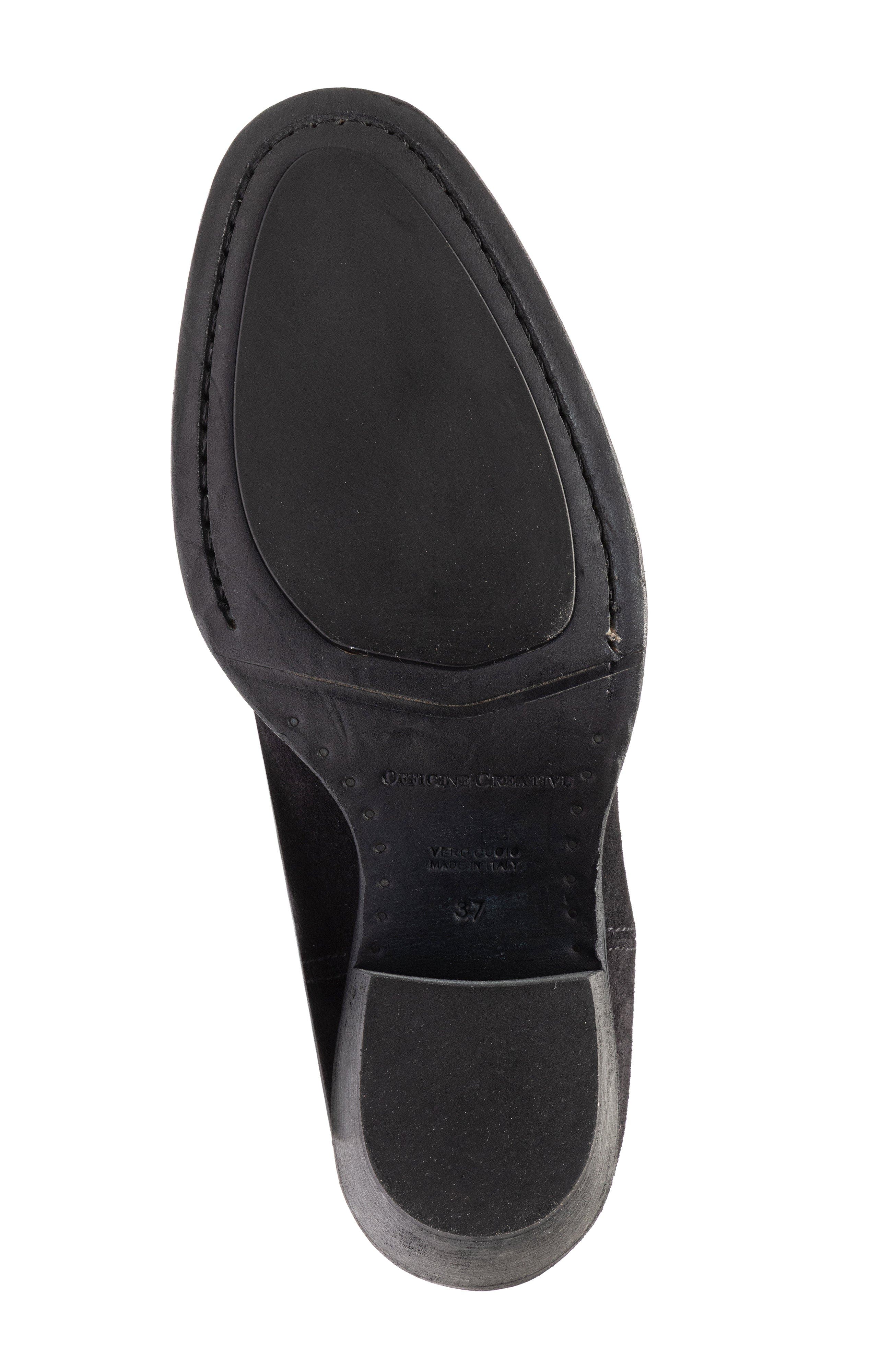 Officine Creative Sydne 010 Suede Pointed Toe Bootie, Alternate, color, Black