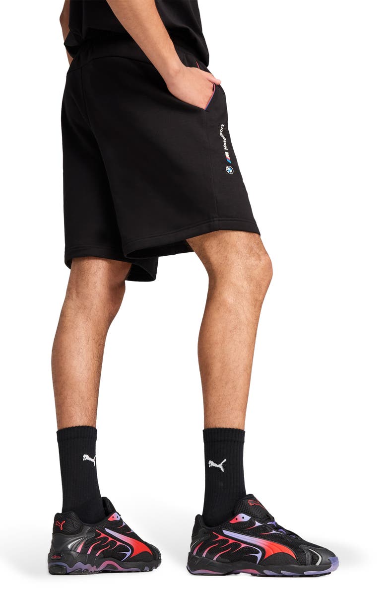 PUMA BMW M Motorsport Essential Shorts, Alternate, color, Puma Black